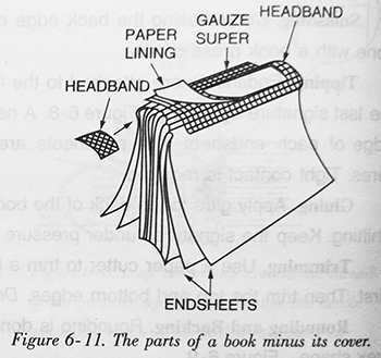 The parts of a book minus its cover
